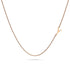 Bold Alphabet Letter Initial Charm Necklace in Rose Gold Tone